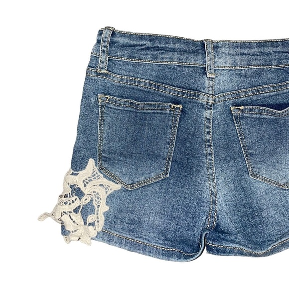 Studio V- Vigoss:  Girls Lace Deniun Shorts Size 8 - Picture 7 of 9